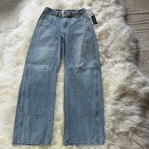 Blank NYC Light Blue Wide-Leg Jeans